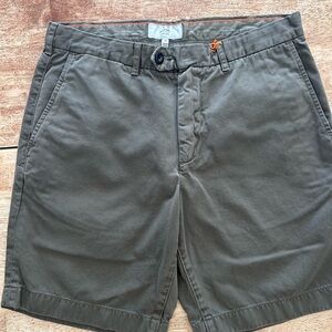 Jack Spade Dark Olive Flat Front Shorts